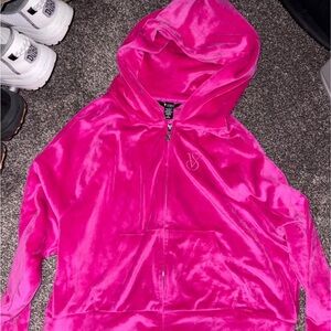Victoria's Secret Pink Velour Hoodie M